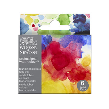 WINSOR & NEWTON PROFESSIONAL WATERCOLOUR SET ACQUERELLO 6 TUBETTI 5 ML COLORI FONDAMENTALI
