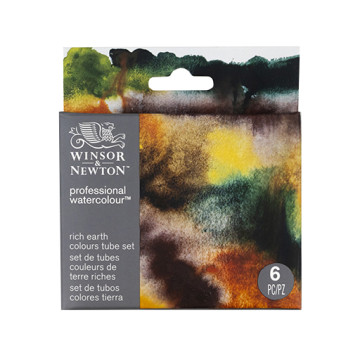 WINSOR & NEWTON PROFESSIONAL WATERCOLOUR SET ACQUERELLO 6 TUBETTI 5 ML COLORI TERRA