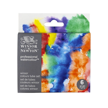 WINSOR & NEWTON PROFESSIONAL WATERCOLOUR SET ACQUERELLO 6 TUBETTI 5 ML COLORI WINSOR