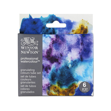 WINSOR & NEWTON PROFESSIONAL WATERCOLOUR SET ACQUERELLO 6 TUBETTI 5 ML ACQUERELLI GRANULATI