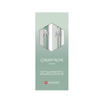 CARAN D'ACHE SET 849 MISTY FOREST PENNA A SFERA + PORTAMINE - EDIZIONE SPECIALE