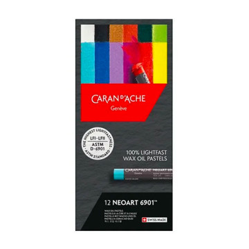 CARAN D'ACHE NEOART 6901 SET OF 12 WAX OIL PASTELS