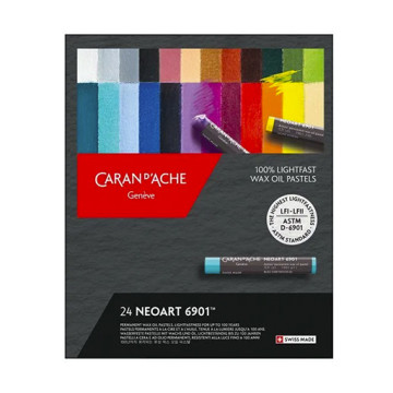 CARAN D'ACHE NEOART 6901 SET 24 PASTELLI A CERA E AD OLIO