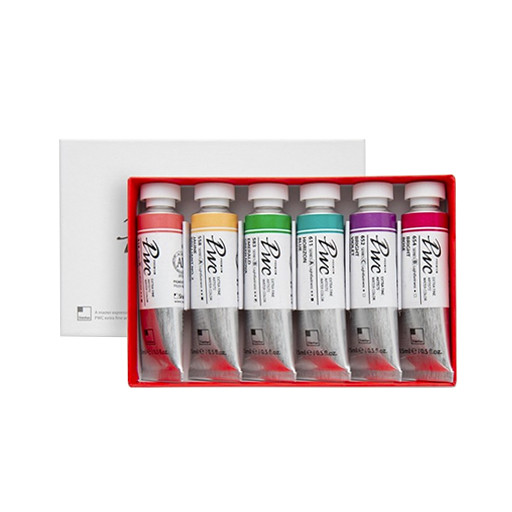 SHINHAN PWC SET TINT B - 6 TUBOS ACUARELA EXTRAFINA 15 ML