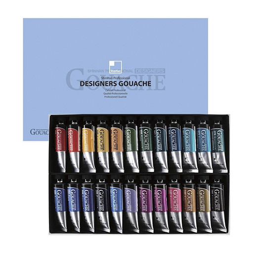 SHINHAN PROFESSIONAL DESIGNERS GOUACHE-SET B - 24 X 15 ML TUBEN