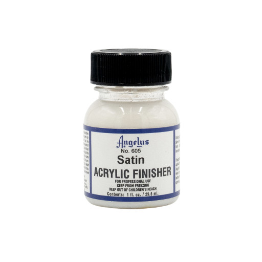 ANGELUS ACRYLIC FINISHER NO. 605 VERNIS ACRYLIQUE SATINÉ POUR CUIR