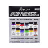 ANGELUS PEARLESCENT & METALLIC KIT - SET 12 METALLIC- UND PERLGLANZFARBEN FÜR LEDER