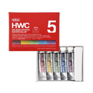 HOLBEIN ACQUERELLO ARTISTS' SET NIGHTFALL COLORS 5 TUBETTI 5 ML
