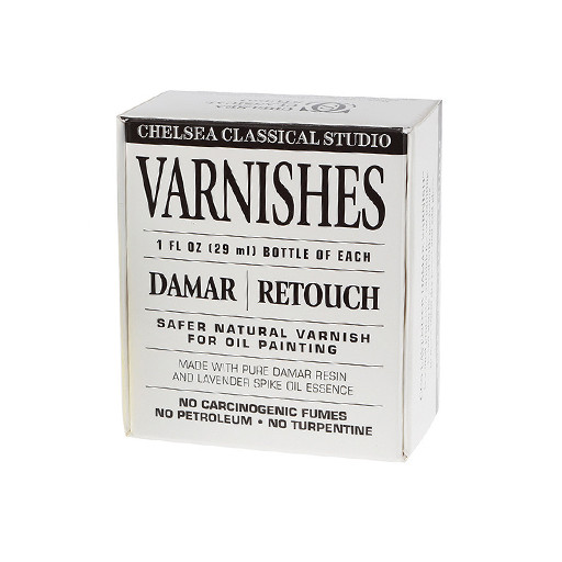 CHELSEA SET AVEC VERNIS DAMMAR À LA LAVANDE ET VERNIS DE RETOUCHE À LA LAVANDE