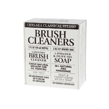 CHELSEA SET LAVAPENNELLI - DETERGENTE CON ESSENZA DI LAVANDA E SAPONE CON ESSENZA DI LAVANDA E OLIO D'OLIVA