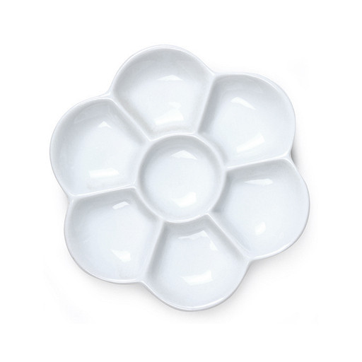 MEEDEN KERAMIKPALETTE BLUMENFÖRMIGEN MIT 7 FARBMULDEN