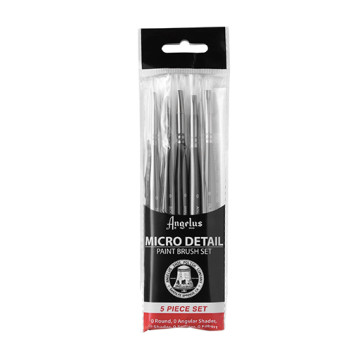 ANGELUS SET 5 PINCEAUX SYNTHÉTIQUES POUR MICRO DÉTAILS EN CUIR