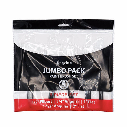 ANGELUS SET 5 PALETINAS SINTÉTICAS JUMBO PINTURA PARA CUERO