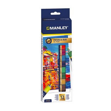 MANLEY PITTURA AD OLIO SET 12 COLORI TUBETTI DA 12 ML