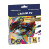 MANLEY FEUTRES ACRYLIQUES DOUBLE POINTE SET 10 COULEURS