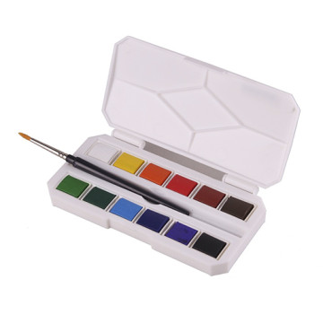 RAW ART MATERIALS CAJA DE ACUARELA 12 MEDIOS GODETS COLORES SURTIDOS