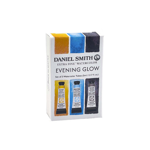 DANIEL SMITH EXTRA FINE WATERCOLOUR EVENING GLOW SET OF 3 X 5 ML TUBES