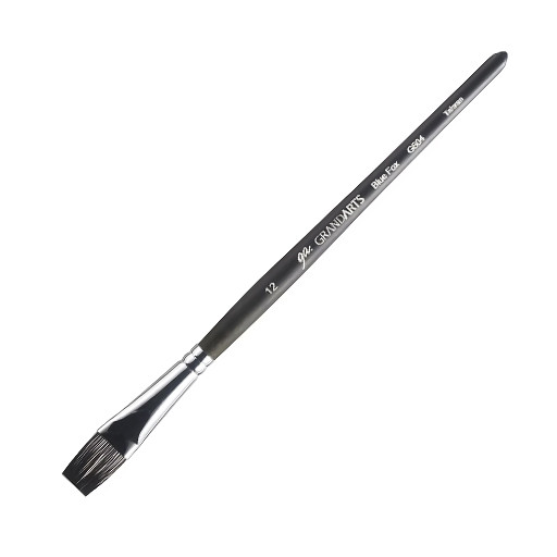 GRANDARTS SILVER FOX PINCEAU PLAT POILS MIXTES MANCHE COURT SÉRIE G604