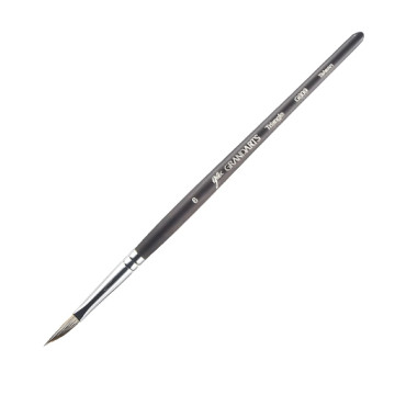 GRANDARTS SILVER FOX TRIANGLE PENNELLO TRIANGOLARE MISCELA DI FIBRE MANICO CORTO SERIE G609