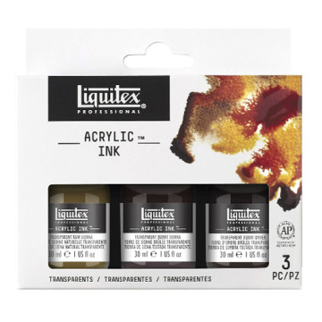 LIQUITEX ACRYLIC INK SET 3 INCHIOSTRI ACRILICI TRASPARENTI