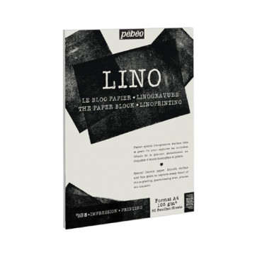 PÉBÉO LINO BLOCCO DI CARTA PER LINOLEOGRAFIA 105 G