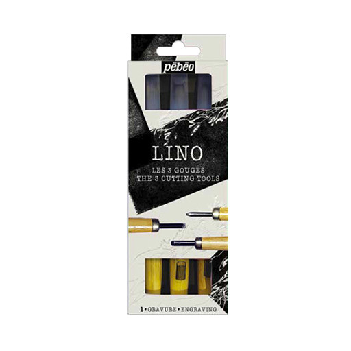 PÉBÉO LINO SET 3 GOUGES POUR LINOGRAVURE