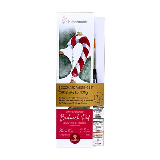 HAHNEMÜHLE LESEZEICHEN SET ZUM BEMALEN - WEIHNACHTS-EDITION