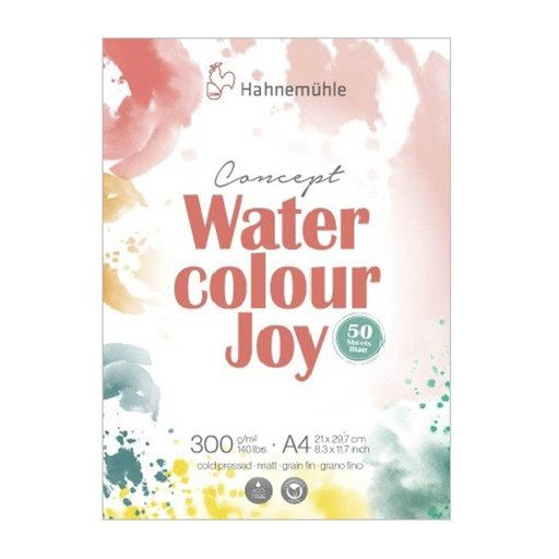 HAHNEMÜHLE CONCEPT WATERCOLOUR JOY PAD BLOCCO ACQUERELLO GRANA FINE 300 G