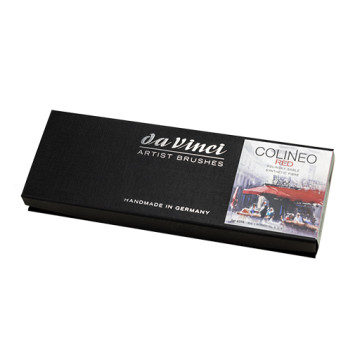 DA VINCI COLINEO RED SET OF 3 ROUND SYNTHETIC WASH BRUSHES SHORT HANDLE SERIES 4254RED