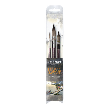DA VINCI PRAFULL SAWANT SIGNATURE SET 3 PENNELLI PER ACQUERELLO SERIE 11843