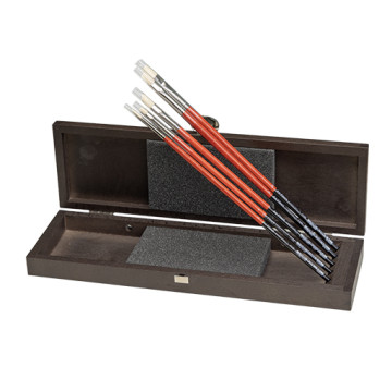 DA VINCI MAESTRO 2 SCATOLA LEGNO 5 PENNELLI PER OLIO E ACRILICO SERIE 4043
