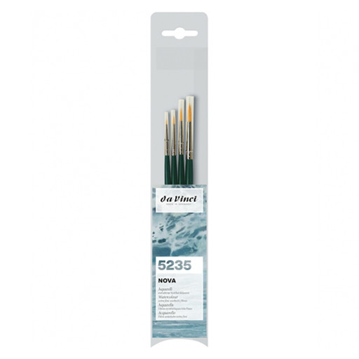 DA VINCI NOVA SET OF 4 ROUND SYNTHETIC WATERCOLOUR BRUSHES SERIES 5235