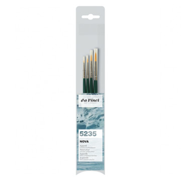 DA VINCI NOVA SET OF 4 ROUND SYNTHETIC WATERCOLOUR BRUSHES SERIES 5235
