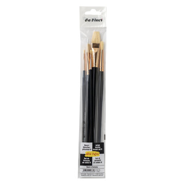 DA VINCI NICE PRICE SET 2 CON 5 PENNELLI DI SETOLA NATURALE PER ARTISTI SERIE 11850