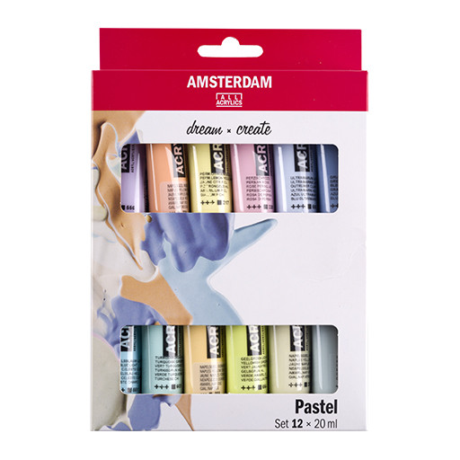 AMSTERDAM STANDARD SERIES ACRYLFARBEN SET - PASTELLTÖNE
