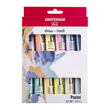 AMSTERDAM STANDARD SERIES SET ACRILICI COLORI PASTELLO