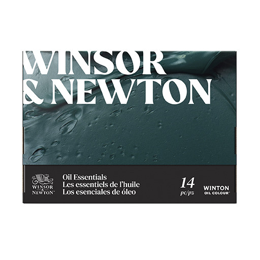 WINSOR & NEWTON WINTON GLI ESSENZIALI PER OLIO - SCATOLA CARTONE 10 TUBETTI DA 12 ML + ACCESSORI