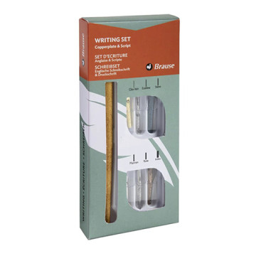 BRAUSE SET 6 PLUMILLAS - CITO FEIN - STÉNO - PFANNEN - ÉCOLIÈRE - ROSE - INDEX PARA ESCRITURA + PORTAPLUMILLAS