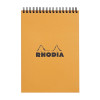 RHODIA CLASSIC ORANGE BLOCCO-SPIRALATO A RIGHE 80 G