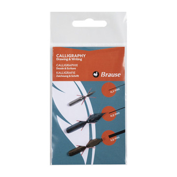 BRAUSE 3 PLUMILLAS 66B - BANDZUG - STÉNO PARA CALIGRAFÍA ESCRITURA Y DIBUJO
