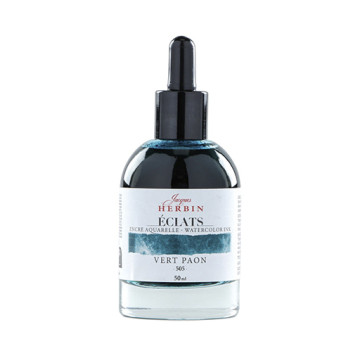BRAUSE ÉCLATS TINTA ARTÍSTICA DE ACUARELA VERDE PAVO REAL FRASCO 50 ML