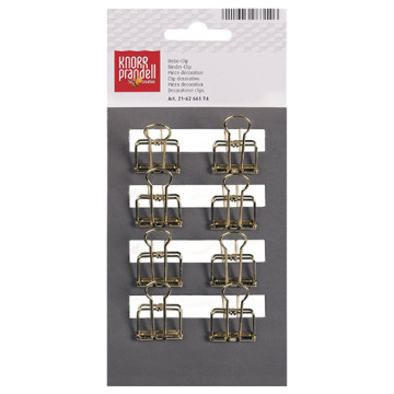 KNORR PRANDELL CONFEZIONE DA 8 PINZE DECORATIVE METALLICHE