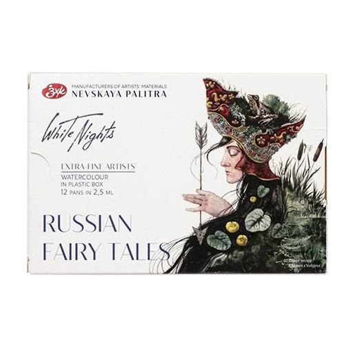 WHITE NIGHTS AQUARELLKASTEN RUSSIAN FAIRY TALES SET 12 NÄPFCHEN