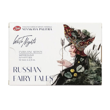WHITE NIGHTS RUSSIAN FAIRY TALES WATERCOLOUR BOX SET OF 12 PANS