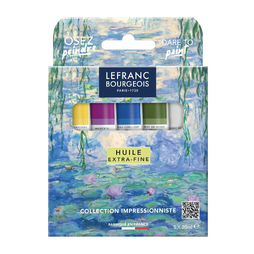 LEFRANC BOURGEOIS PEINTURE À L'HUILE EXTRA-FINE SET GIVERNY 5 TUBES 20 ML