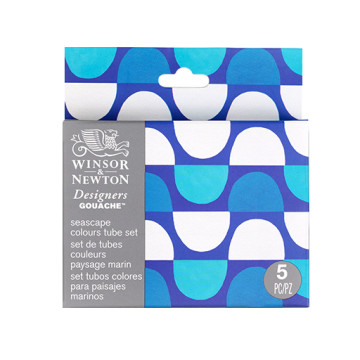 WINSOR & NEWTON DESIGNERS GOUACHE SET PAYSAGES MARINS 5 TUBES 14 ML
