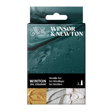 WINSOR & NEWTON COLORI AD OLIO WINTON SET COLORI METALLICI 3 TUBETTI 37 ML