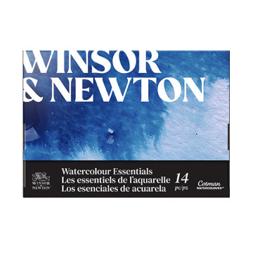WINSOR & NEWTON COTMAN WATERCOLOUR ESSENTIALS - SET OF 10 X 5 ML TUBES + ACCESSORIES