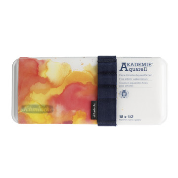 SCHMINCKE AKADEMIE AQUARELL SCATOLA ACQUERELLO IN PLASTICA 18 MEZZI GODET