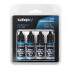 VALLEJO TRUE METALLIC METAL - SET BLEU SAPHIR 4 COULEURS ACRYLIQUES MÉTALLIQUES